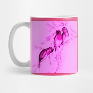 Birds on pink Mug